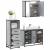 Set mobilier de baie, 3 piese, gri sonoma, lemn prelucrat GartenMobel Dekor