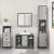 Set mobilier de baie, 3 piese, gri sonoma, lemn prelucrat GartenMobel Dekor