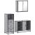 Set mobilier de baie, 3 piese, gri sonoma, lemn prelucrat GartenMobel Dekor