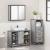 Set mobilier de baie, 3 piese, gri sonoma, lemn prelucrat GartenMobel Dekor