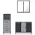 Set mobilier de baie, 3 piese, gri sonoma, lemn prelucrat GartenMobel Dekor