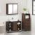 Set mobilier de baie, 3 piese, stejar maro, lemn prelucrat GartenMobel Dekor