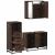 Set mobilier de baie, 3 piese, stejar maro, lemn prelucrat GartenMobel Dekor