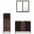 Set mobilier de baie, 3 piese, stejar maro, lemn prelucrat GartenMobel Dekor