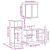 Set mobilier de baie, 3 piese, stejar maro, lemn prelucrat GartenMobel Dekor