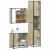 Set mobilier de baie, 3 piese, stejar sonoma, lemn prelucrat GartenMobel Dekor