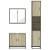 Set mobilier de baie, 3 piese, stejar sonoma, lemn prelucrat GartenMobel Dekor