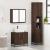 Set mobilier de baie, 3 piese, stejar maro, lemn prelucrat GartenMobel Dekor