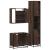 Set mobilier de baie, 3 piese, stejar maro, lemn prelucrat GartenMobel Dekor