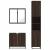Set mobilier de baie, 3 piese, stejar maro, lemn prelucrat GartenMobel Dekor