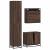 Set mobilier de baie, 3 piese, stejar maro, lemn prelucrat GartenMobel Dekor