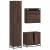 Set mobilier de baie, 3 piese, stejar maro, lemn prelucrat GartenMobel Dekor