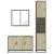 Set mobilier de baie, 3 piese, stejar sonoma, lemn prelucrat GartenMobel Dekor