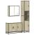 Set mobilier de baie, 3 piese, stejar sonoma, lemn prelucrat GartenMobel Dekor