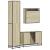 Set mobilier de baie, 3 piese, stejar sonoma, lemn prelucrat GartenMobel Dekor