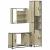 Set mobilier de baie, 3 piese, stejar sonoma, lemn prelucrat GartenMobel Dekor