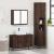 Set mobilier de baie, 3 piese, stejar maro, lemn prelucrat GartenMobel Dekor