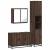 Set mobilier de baie, 3 piese, stejar maro, lemn prelucrat GartenMobel Dekor