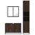 Set mobilier de baie, 3 piese, stejar maro, lemn prelucrat GartenMobel Dekor