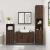 Set mobilier de baie, 3 piese, stejar maro, lemn prelucrat GartenMobel Dekor