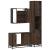 Set mobilier de baie, 3 piese, stejar maro, lemn prelucrat GartenMobel Dekor