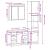 Set mobilier de baie, 3 piese, stejar maro, lemn prelucrat GartenMobel Dekor