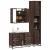 Set mobilier de baie, 3 piese, stejar maro, lemn prelucrat GartenMobel Dekor