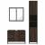 Set mobilier de baie, 3 piese, stejar maro, lemn prelucrat GartenMobel Dekor