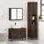 Set mobilier de baie, 3 piese, stejar maro, lemn prelucrat GartenMobel Dekor