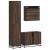 Set mobilier de baie, 3 piese, stejar maro, lemn prelucrat GartenMobel Dekor