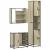Set mobilier de baie, 3 piese, stejar sonoma, lemn prelucrat GartenMobel Dekor