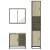 Set mobilier de baie, 3 piese, stejar sonoma, lemn prelucrat GartenMobel Dekor