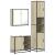 Set mobilier de baie, 3 piese, stejar sonoma, lemn prelucrat GartenMobel Dekor