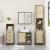 Set mobilier de baie, 3 piese, stejar sonoma, lemn prelucrat GartenMobel Dekor