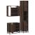 Set mobilier de baie, 3 piese, stejar maro, lemn prelucrat GartenMobel Dekor