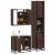 Set mobilier de baie, 3 piese, stejar maro, lemn prelucrat GartenMobel Dekor