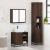 Set mobilier de baie, 3 piese, stejar maro, lemn prelucrat GartenMobel Dekor
