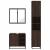 Set mobilier de baie, 3 piese, stejar maro, lemn prelucrat GartenMobel Dekor