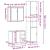Set mobilier de baie, 3 piese, stejar maro, lemn prelucrat GartenMobel Dekor