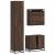Set mobilier de baie, 3 piese, stejar maro, lemn prelucrat GartenMobel Dekor
