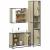Set mobilier de baie, 3 piese, stejar sonoma, lemn prelucrat GartenMobel Dekor