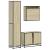 Set mobilier de baie, 3 piese, stejar sonoma, lemn prelucrat GartenMobel Dekor