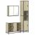 Set mobilier de baie, 3 piese, stejar sonoma, lemn prelucrat GartenMobel Dekor