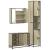 Set mobilier de baie, 3 piese, stejar sonoma, lemn prelucrat GartenMobel Dekor