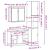 Set mobilier de baie, 3 piese, stejar maro, lemn prelucrat GartenMobel Dekor