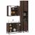 Set mobilier de baie, 3 piese, stejar maro, lemn prelucrat GartenMobel Dekor