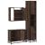 Set mobilier de baie, 3 piese, stejar maro, lemn prelucrat GartenMobel Dekor