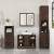 Set mobilier de baie, 3 piese, stejar maro, lemn prelucrat GartenMobel Dekor
