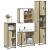 Set de mobilier de baie din 4 piese din lemn de stejar Sonoma GartenMobel Dekor