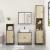 Set de mobilier de baie din 4 piese din lemn de stejar Sonoma GartenMobel Dekor